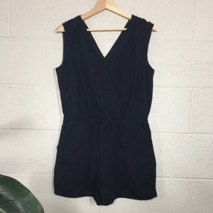Loft Women's Navy eyelet Sleeveless Romper